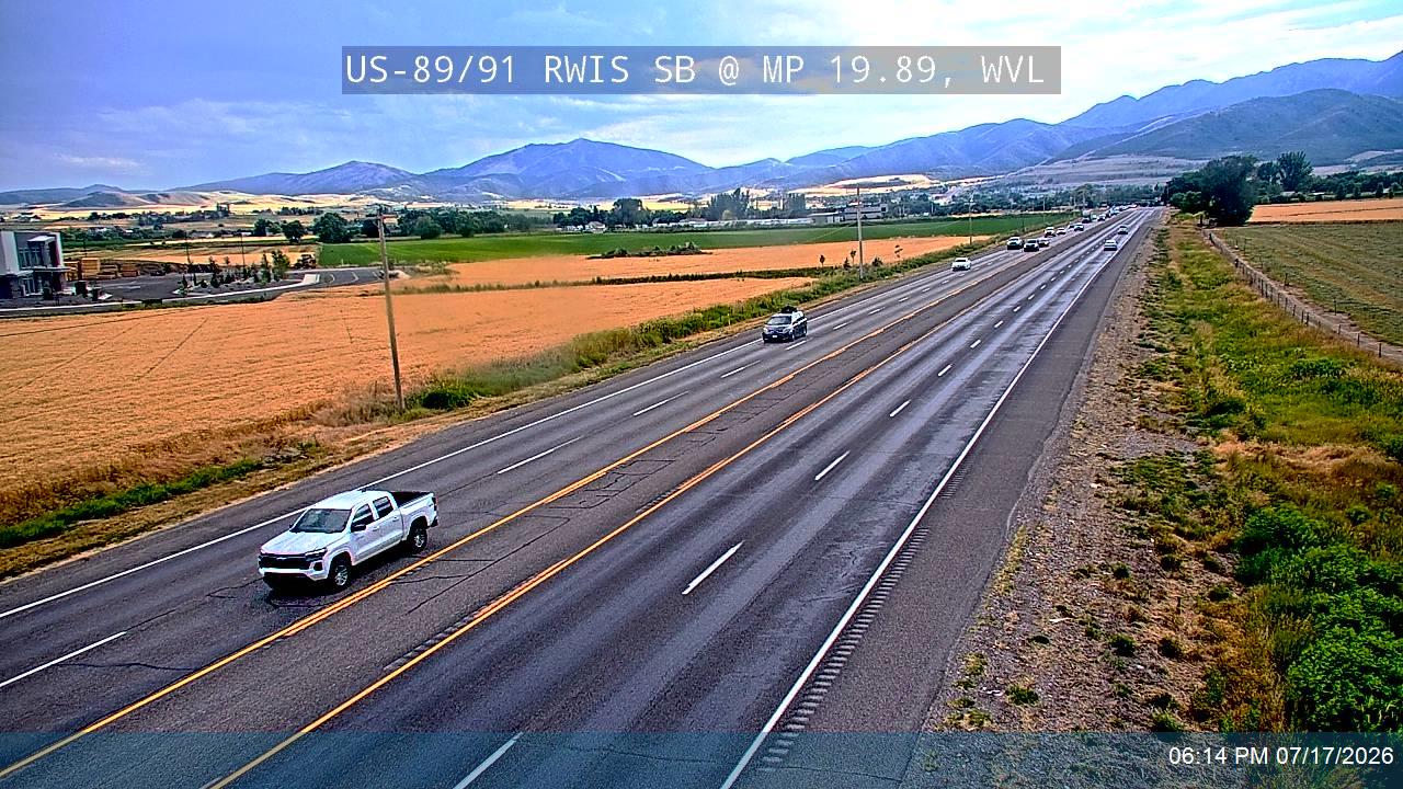 US-89 traffic camera, view south, Wellsville