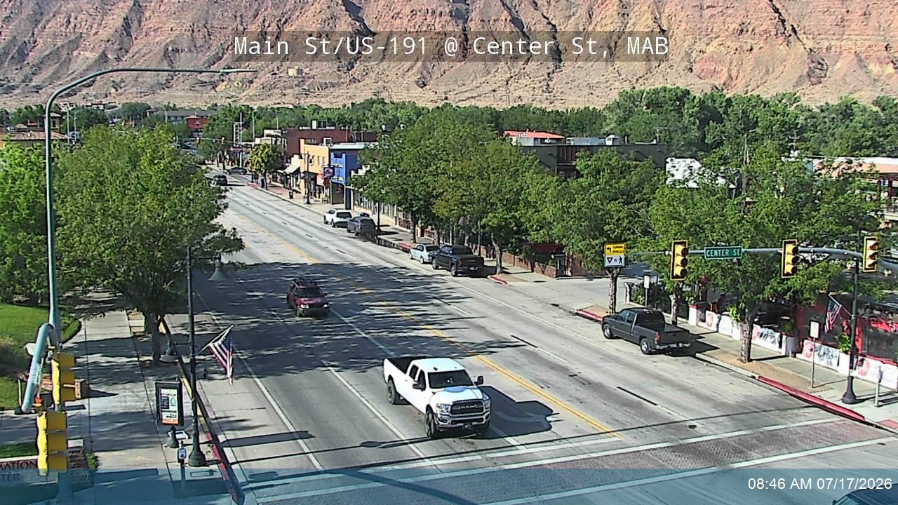 Main St traffic camera, Moab, Utah