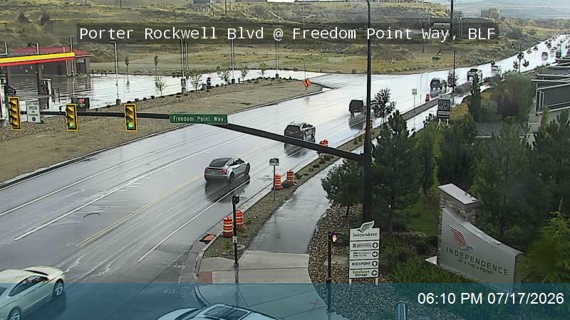 Porter Rockwell Blvd traffic camera, view north, Bluffdale, Utah