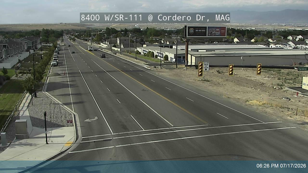 Hwy 111 traffic camera, view north, Magna, Utah