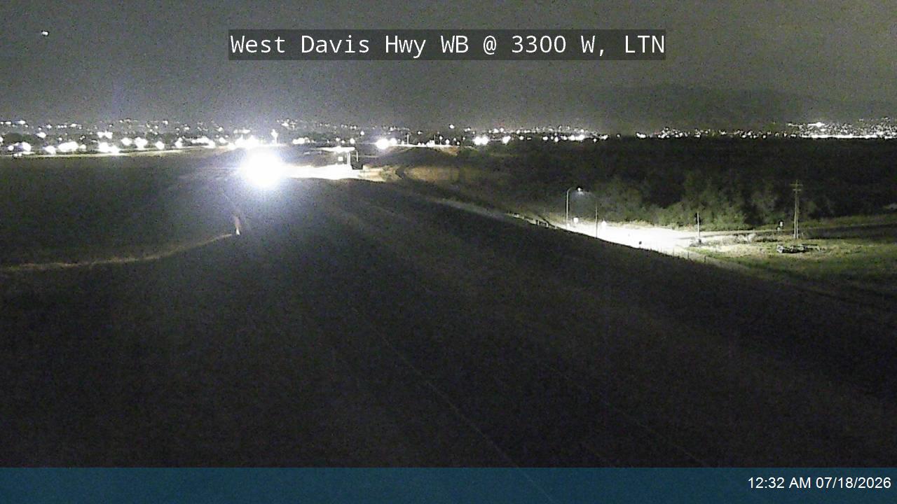 West Davis Hwy traffic camera, view west, Layton, Utah