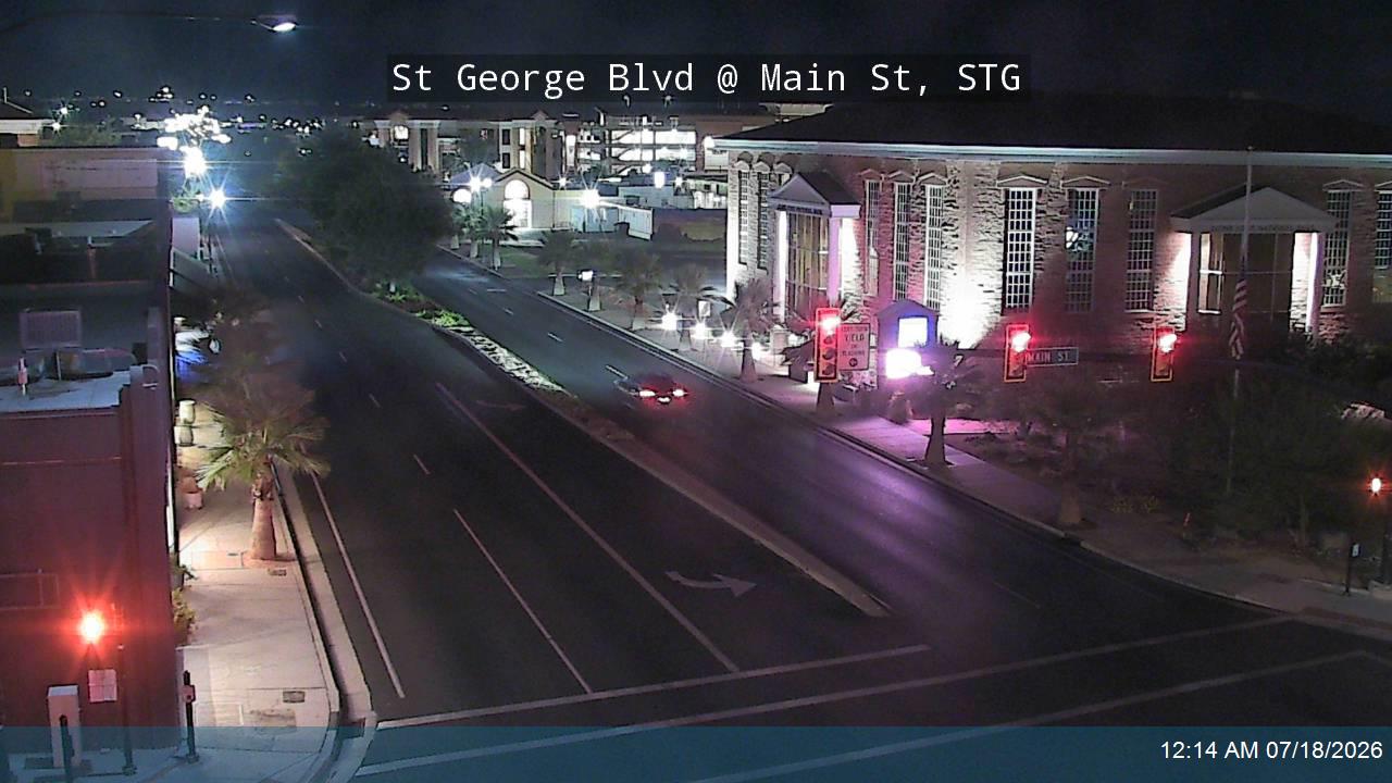 SR-34 traffic camera, view north, St. George, Utah