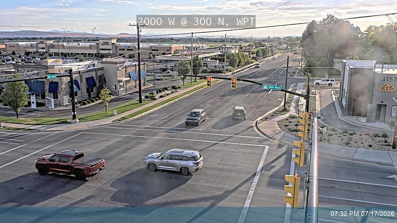 SR-107 traffic camera, view north, West Point, Utah