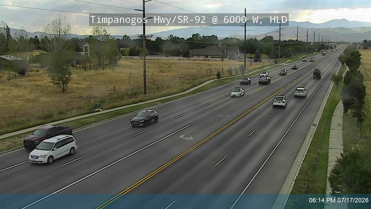 SR-92 traffic camera, view north, Highland, Utah