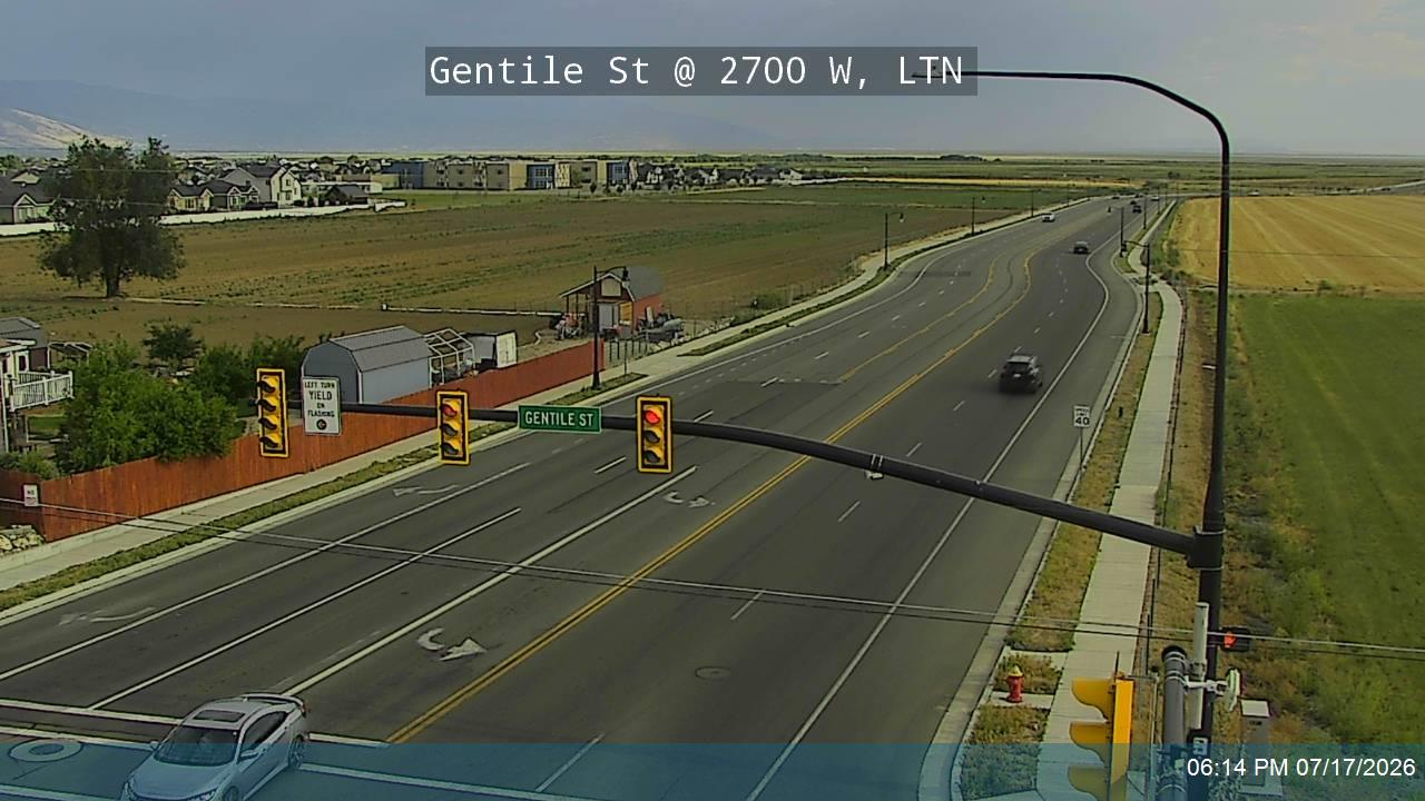 Gentile St traffic camera, view east, Layton, Utah