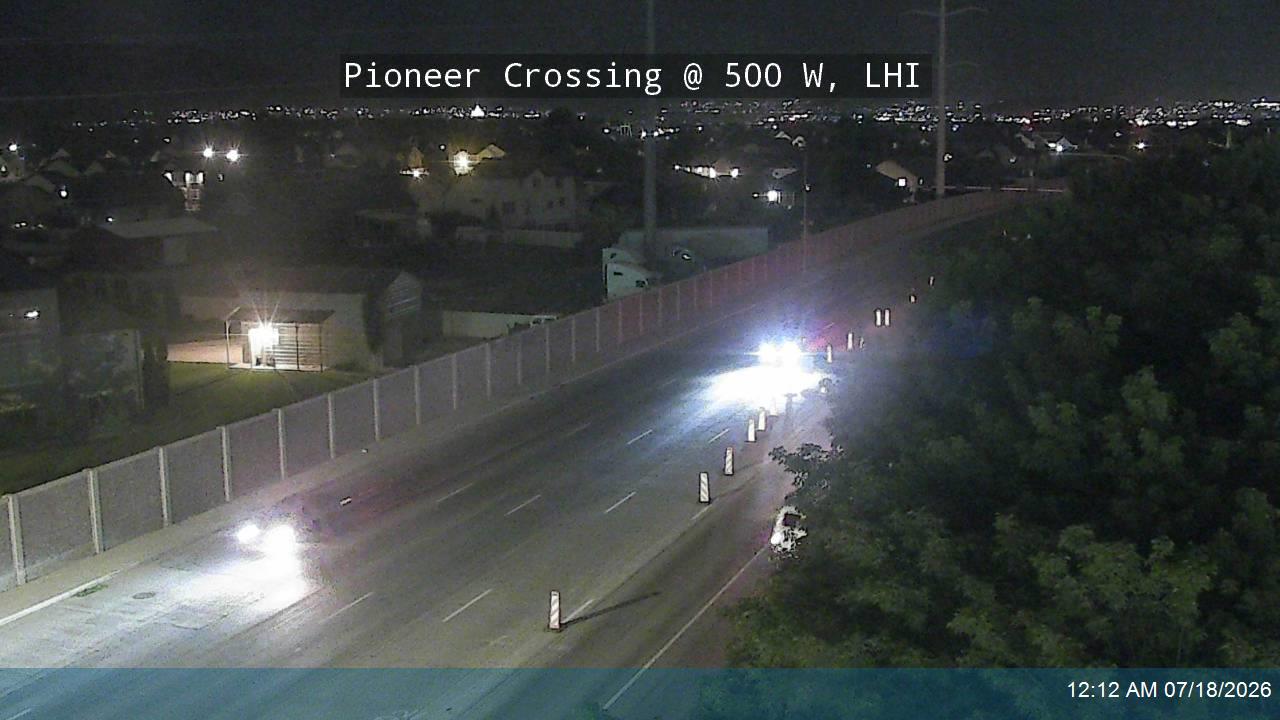 Pioneer Crossing traffic camera, view north, Lehi, Utah