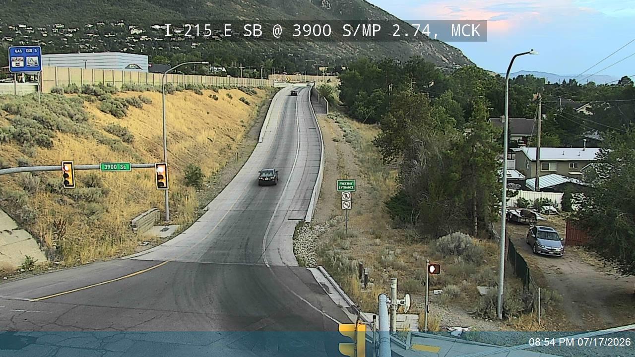 I-215 traffic camera, view south, Millcreek