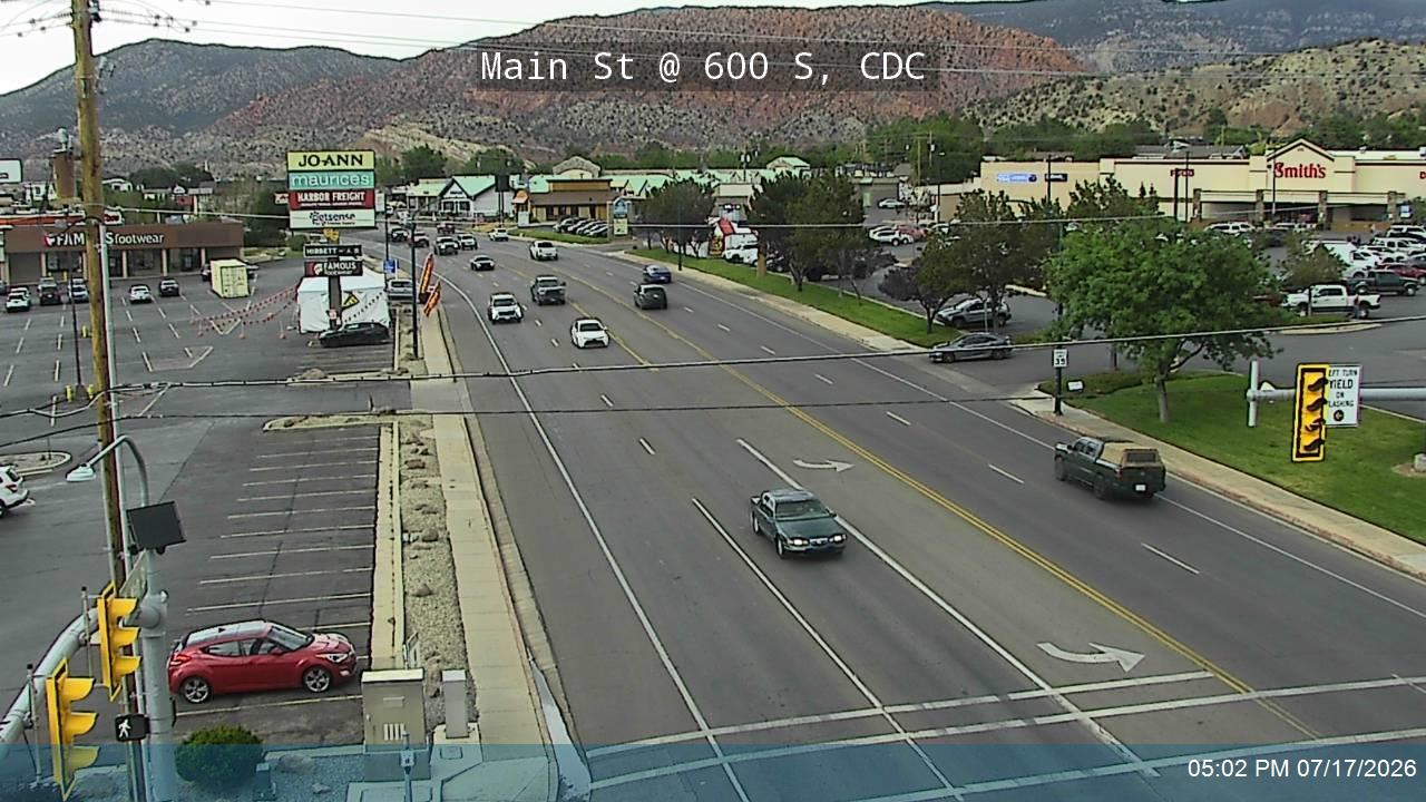 SR-130 traffic camera, view south, Cedar City, Utah