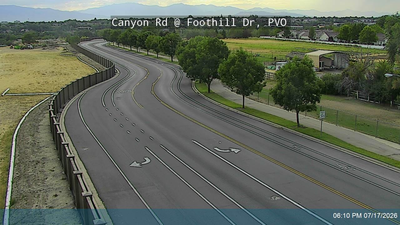 Canyon Rd traffic camera, view north, Provo, Utah