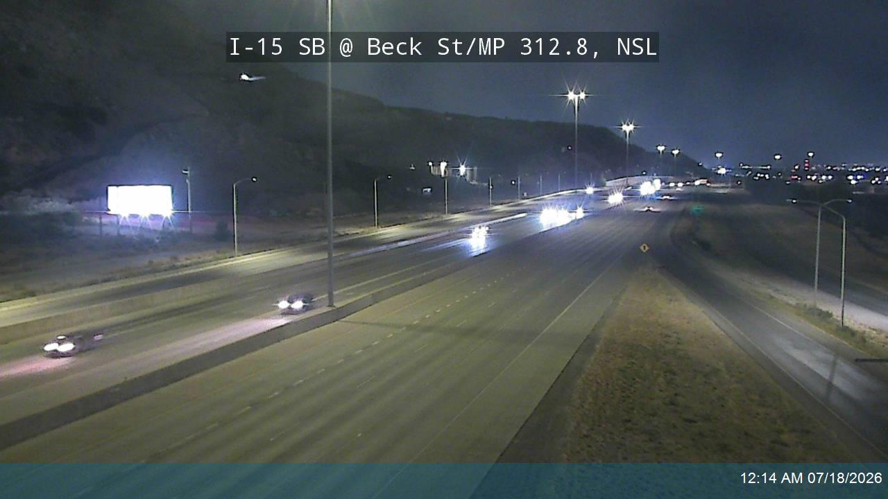 I-15 traffic camera, view south, North Salt Lake
