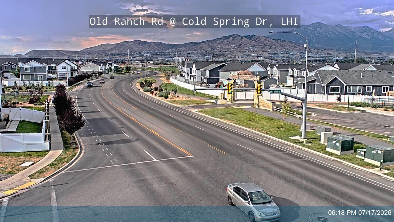 Old Ranch Rd traffic camera, view south, Lehi, Utah