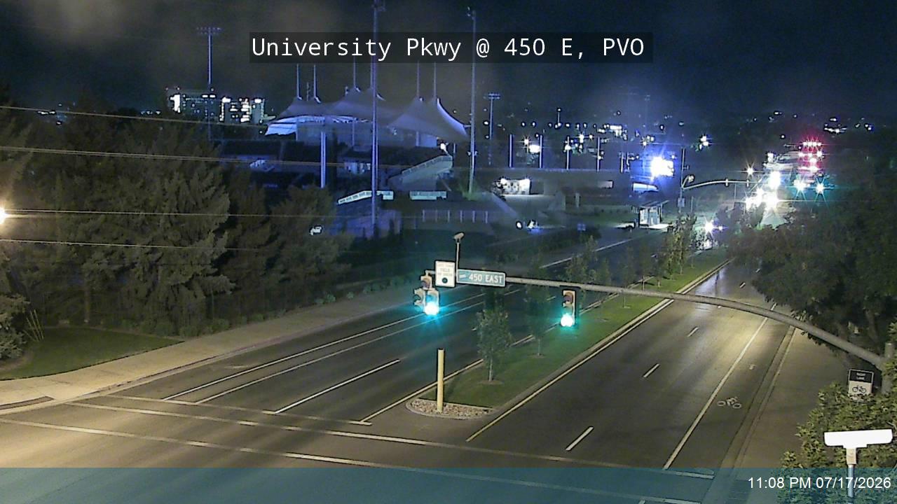 450 E traffic camera, view north, Provo, Utah