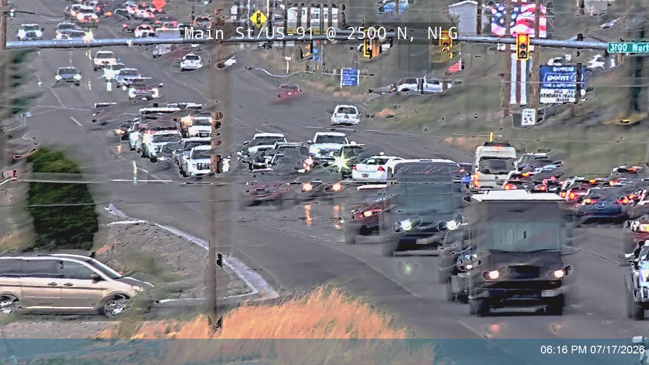 US-91 traffic camera, view north, North Logan, Utah