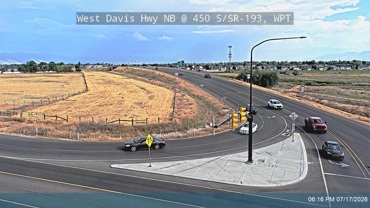 SR-177 traffic camera, view north, West Point, Utah
