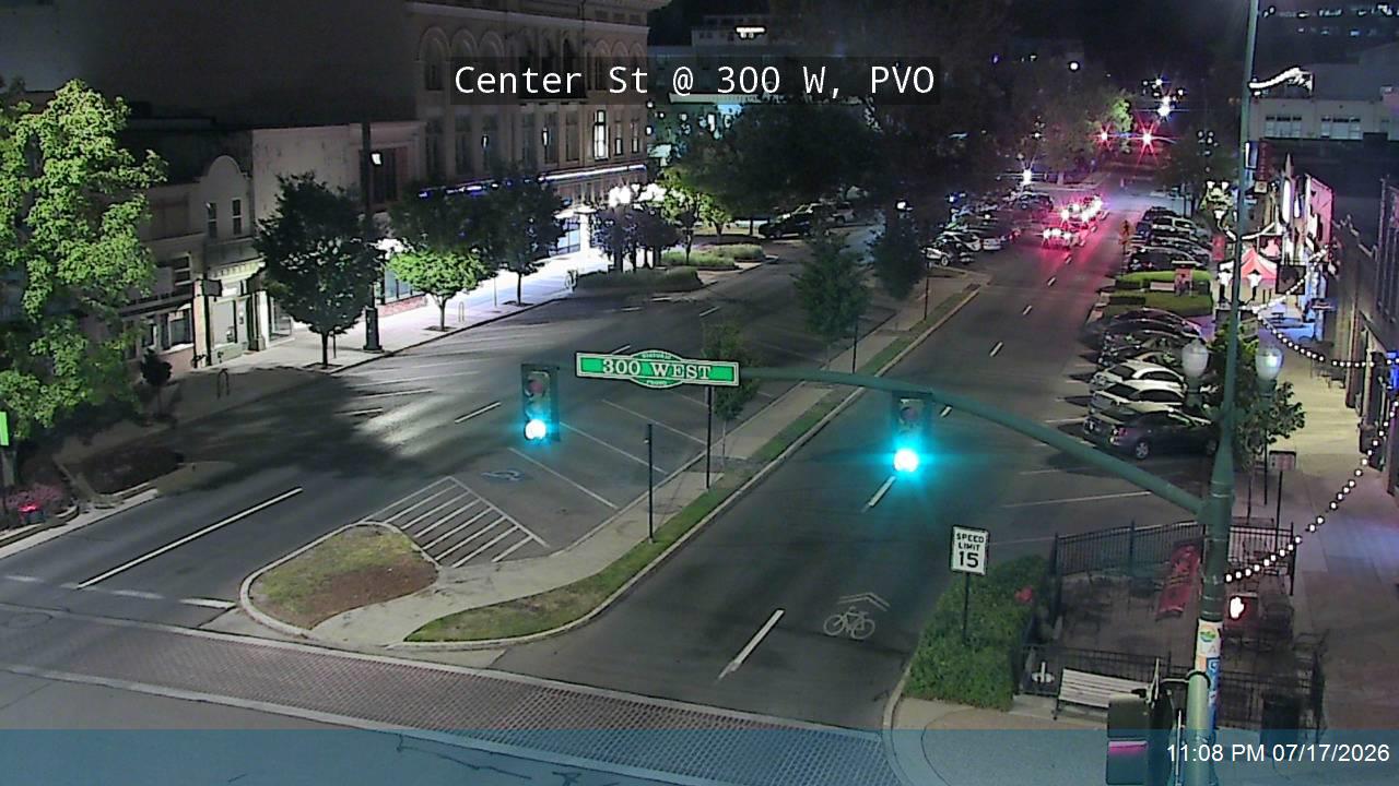 Center St traffic camera, view east, Provo, Utah