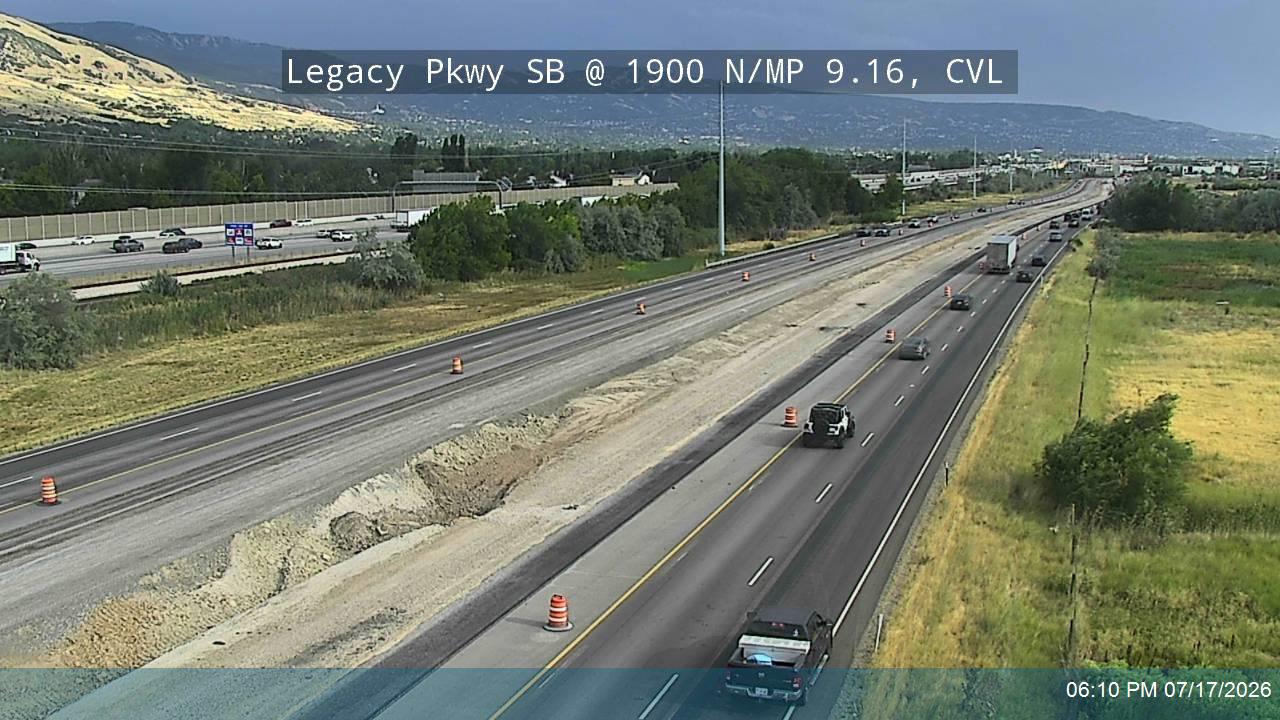 Legacy Pkwy traffic camera, view south, Centerville, Utah