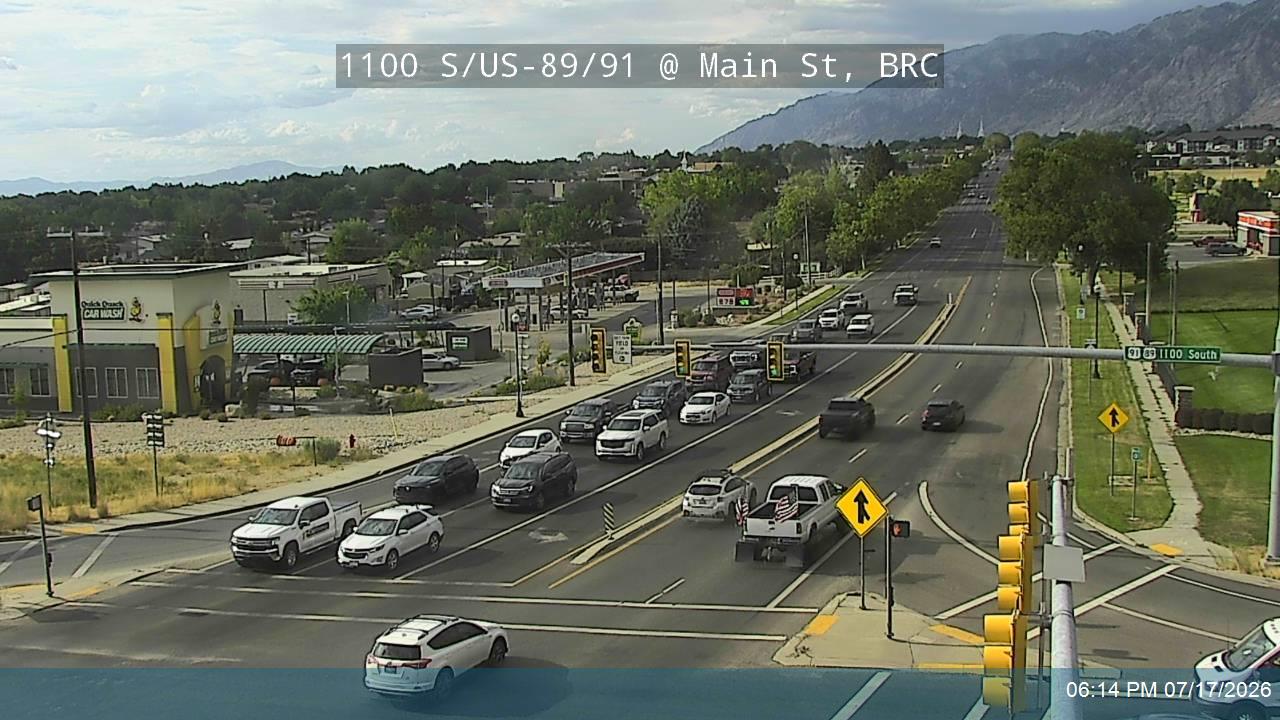 US-89 traffic camera, view east, Brigham City