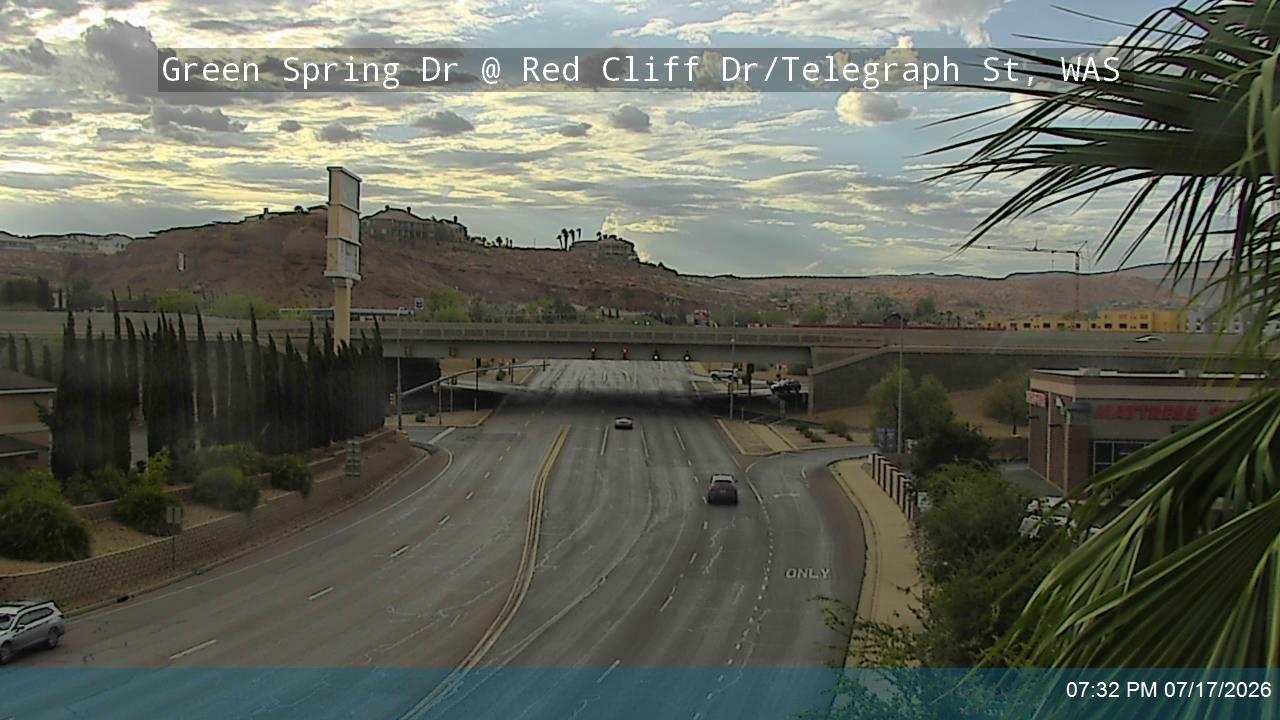 Green Spring Dr traffic camera, view south, Washington, Utah