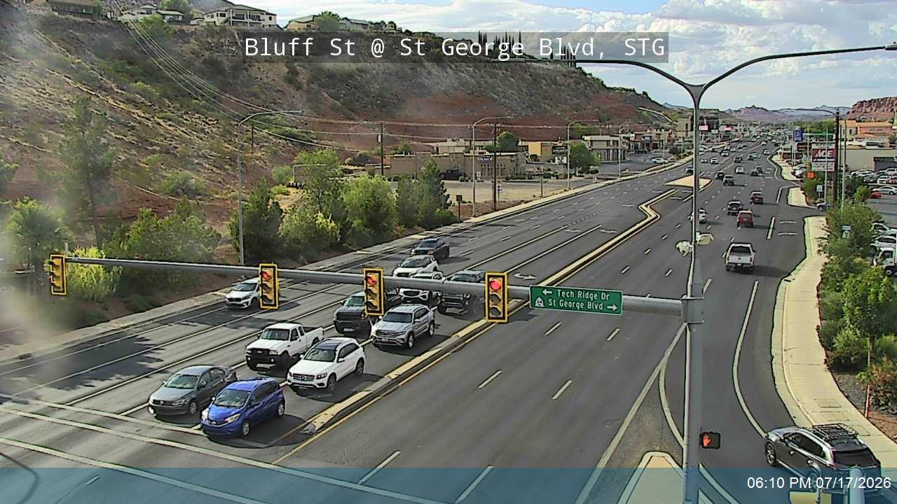SR-18 traffic camera, view north, St. George, Utah