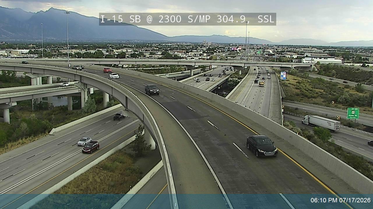 I-15 traffic camera, view south, South Salt Lake
