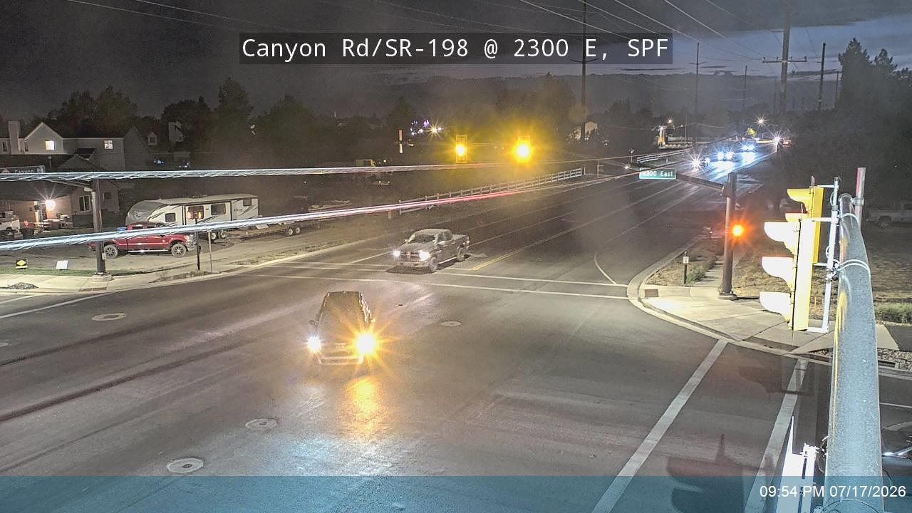 SR-198 traffic camera, view west, Spanish Fork, Utah