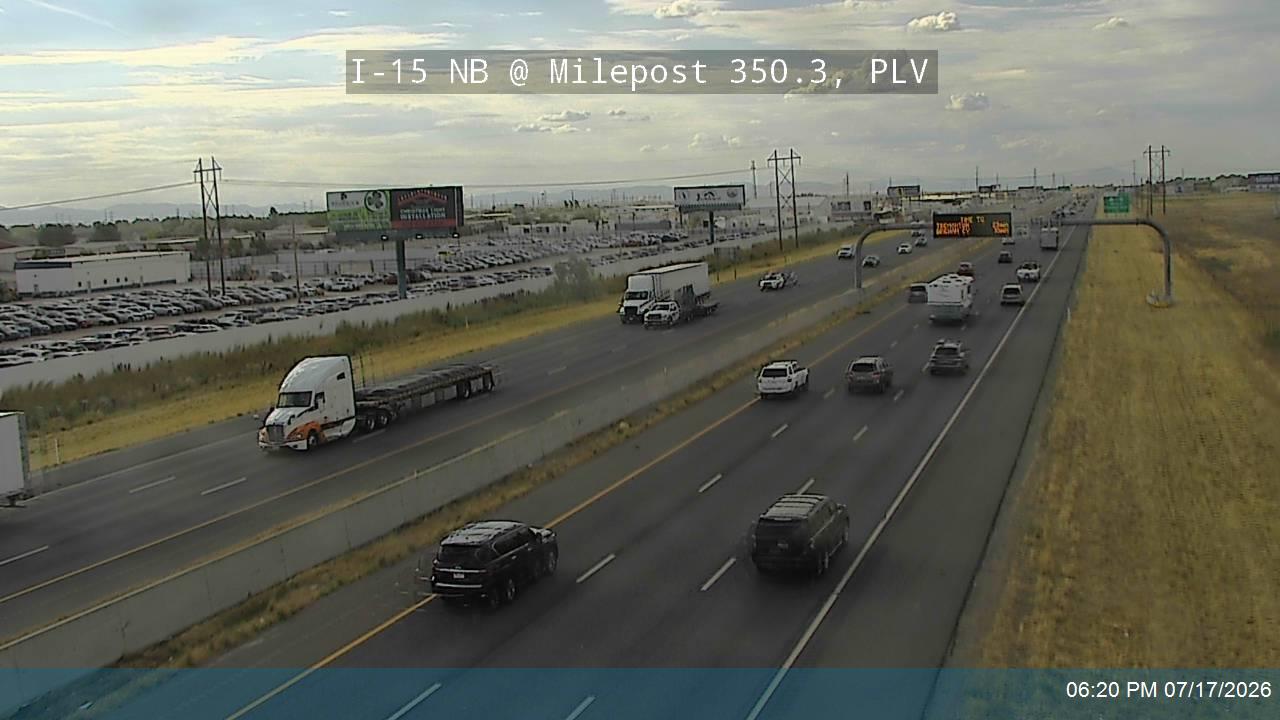 I-15 traffic camera, view north, Plain City