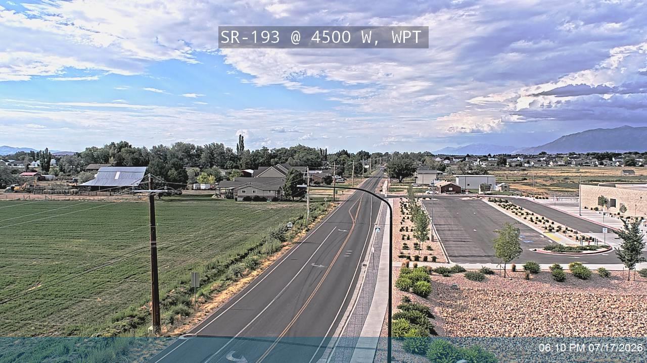 SR-193 traffic camera, view east, West Point, Utah