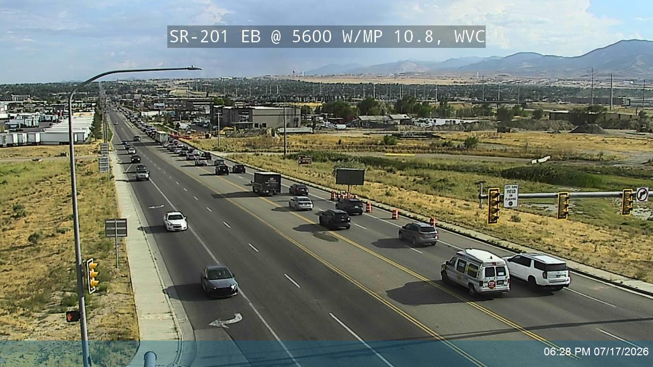 SR-201 traffic camera, view east, West Valley City, Utah