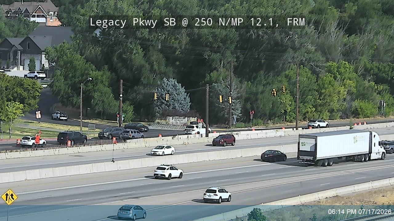 Legacy Pkwy traffic camera, view south, Farmington, Utah