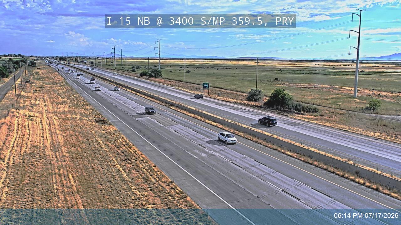 I-15 traffic camera, view north, Perry