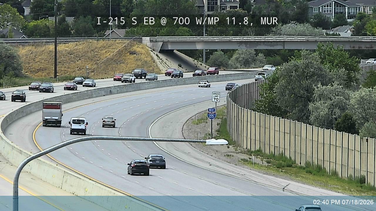 I-215 traffic camera, view east, Murray, Utah