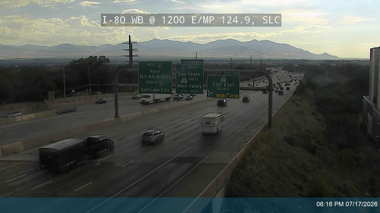 I-80 traffic camera, view west, Salt Lake City