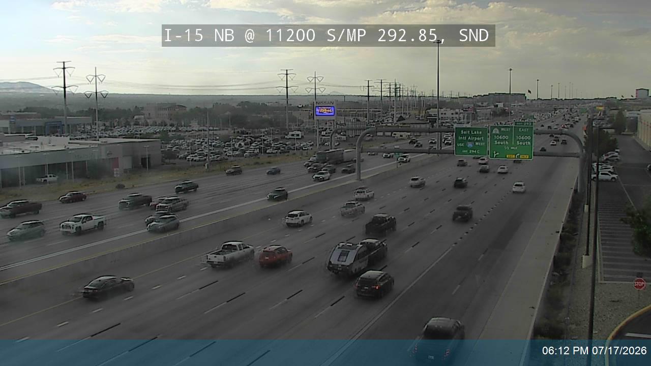 I-15 traffic camera, view north, Sandy