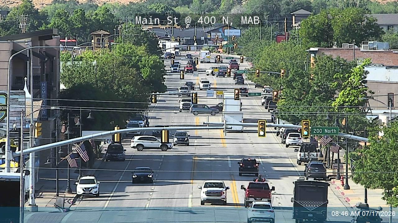 US-191 traffic camera, view south, Moab, Utah