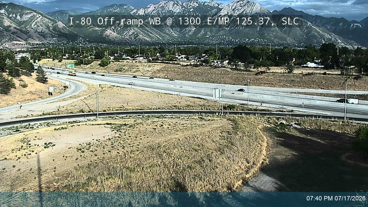 I-80 traffic camera, view west, Salt Lake City