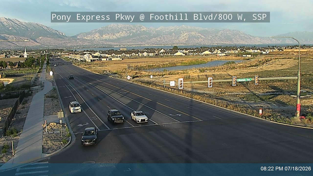Pony Express Pkwy traffic camera, Saratoga Springs, Utah