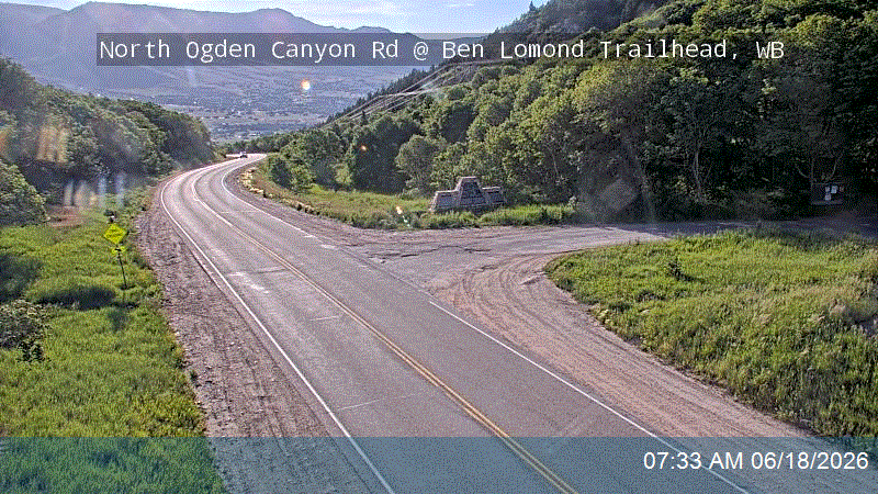 North Ogden Canyon Rd @ Ben Lomond Trailhead, WB