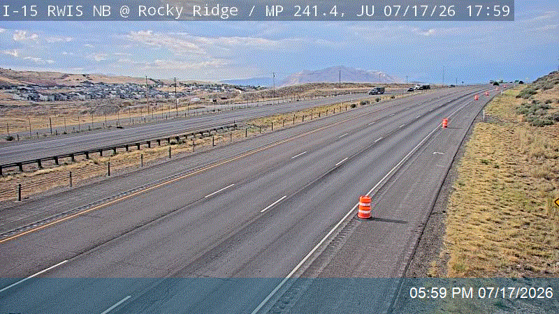 I-15 traffic camera, view north
