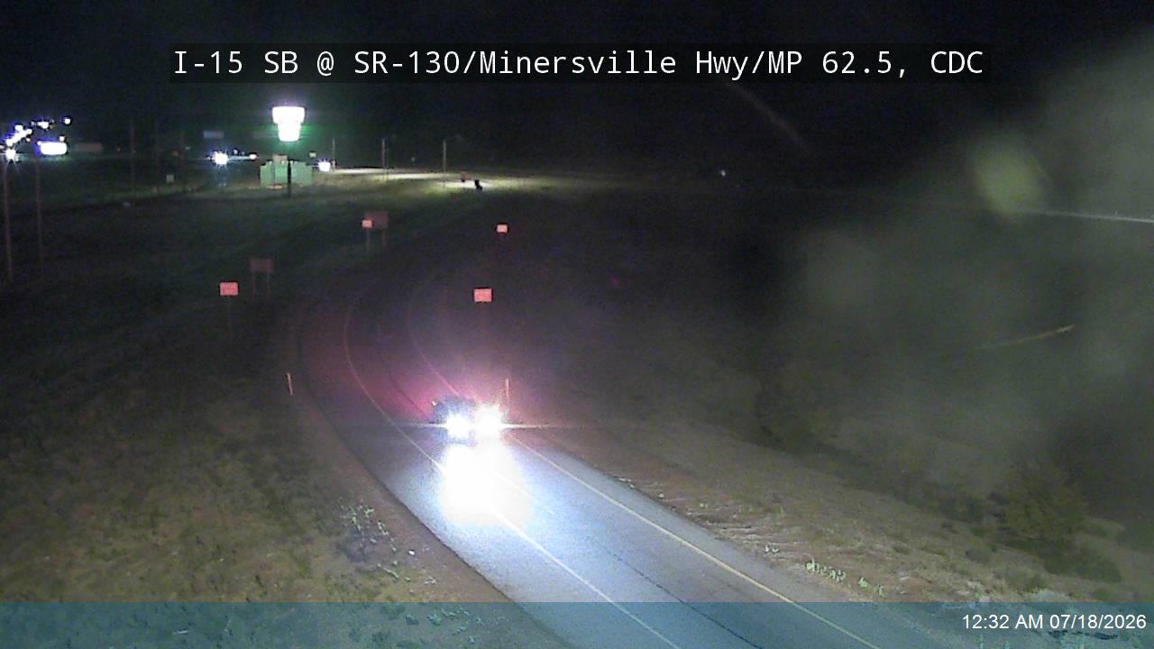 I-15 traffic camera, view south, Cedar City