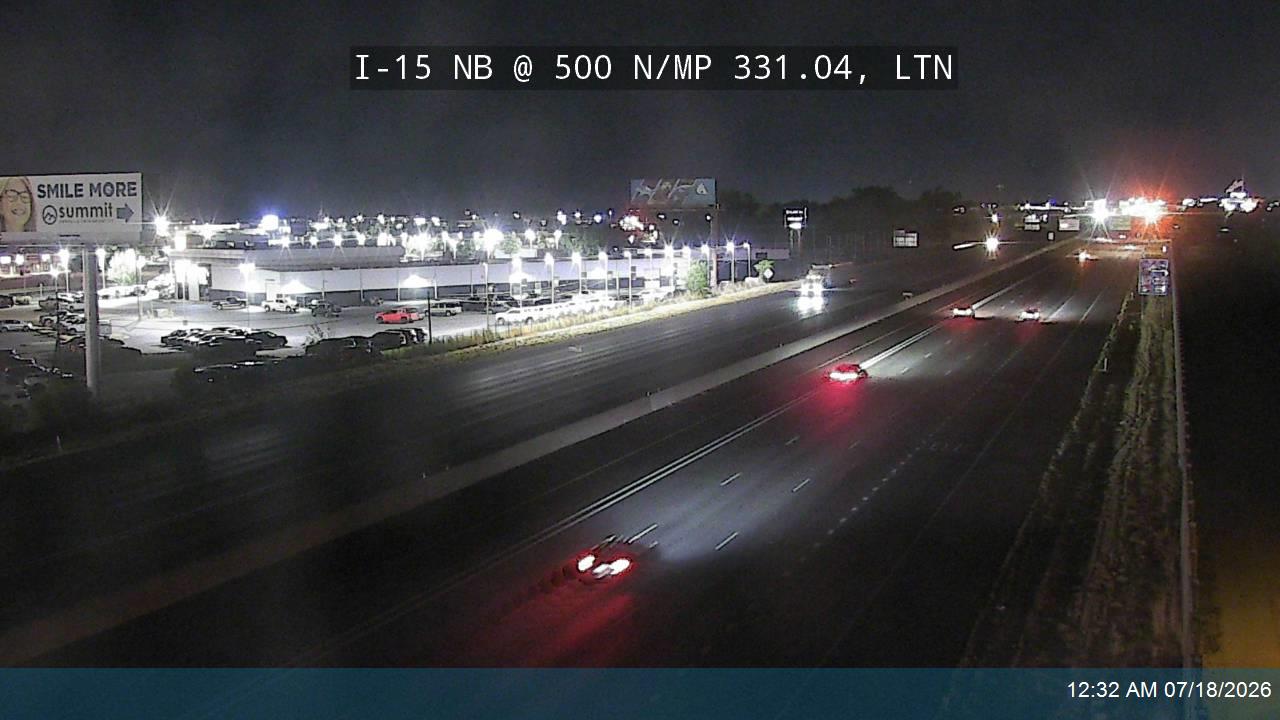 I-15 traffic camera, view north, Layton