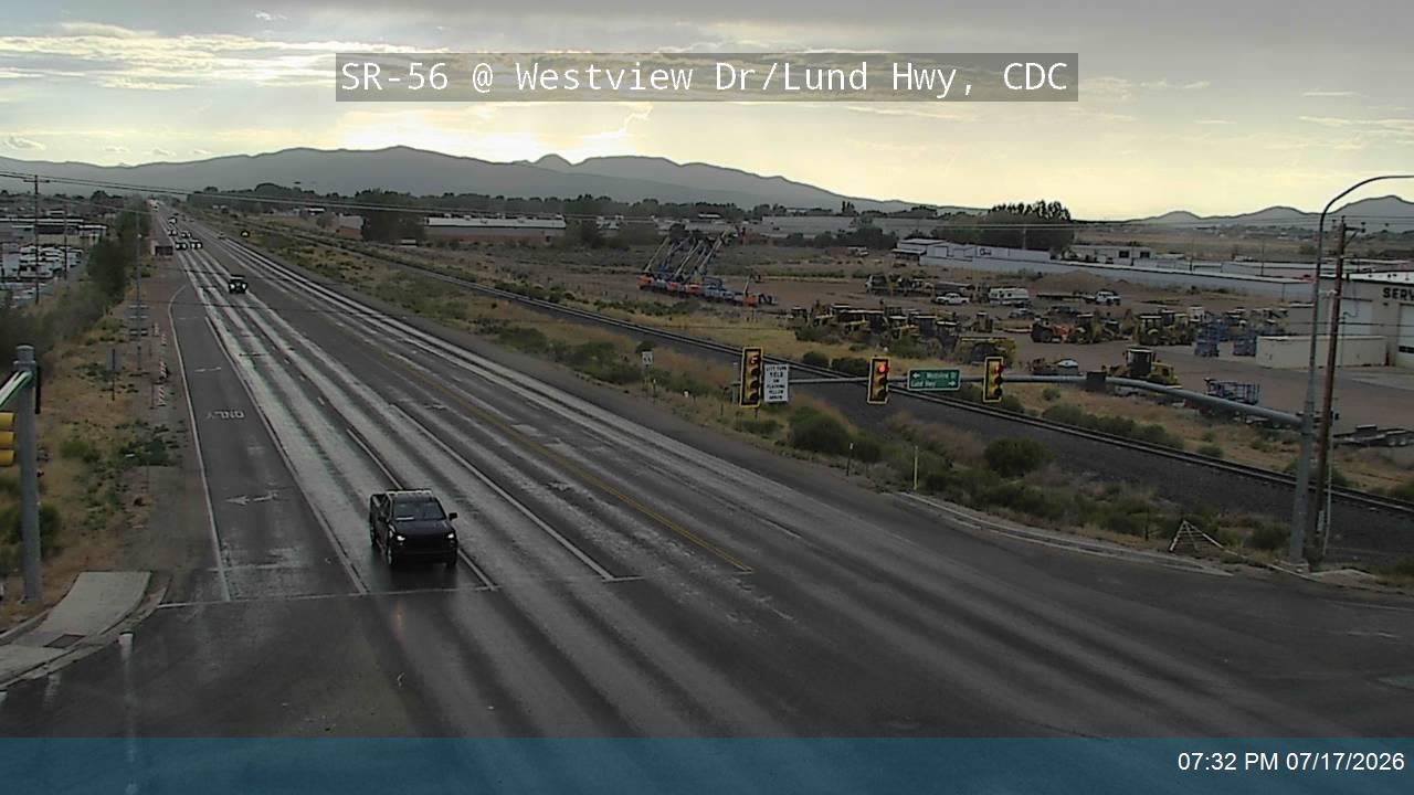 SR-56 traffic camera, view north, Cedar City, Utah