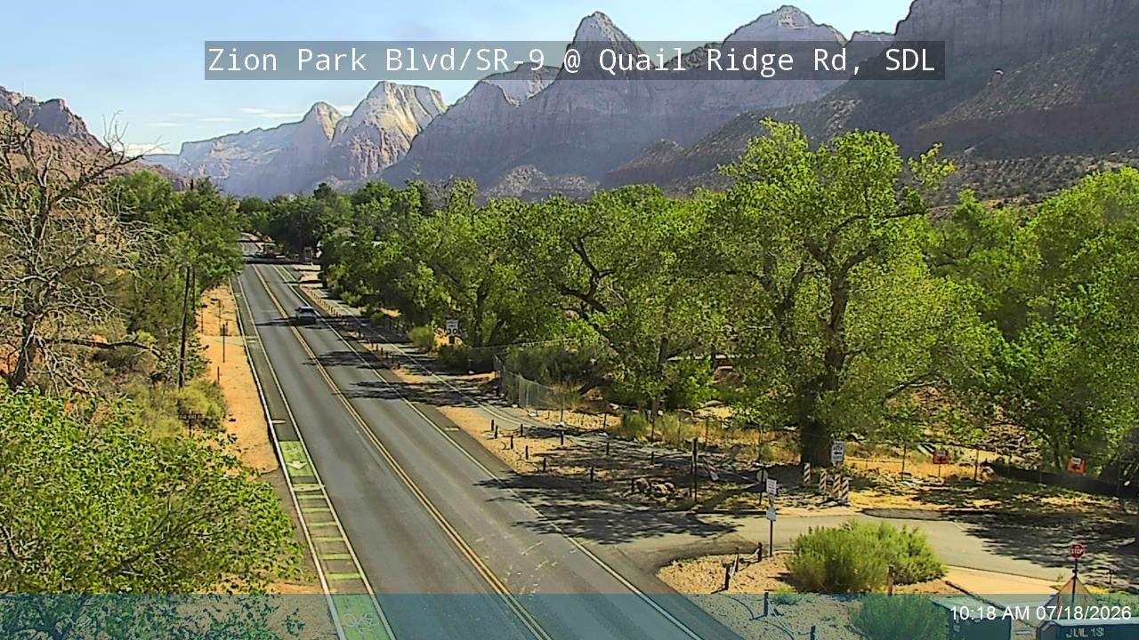 SR-9 traffic camera, view north, Springdale, Utah