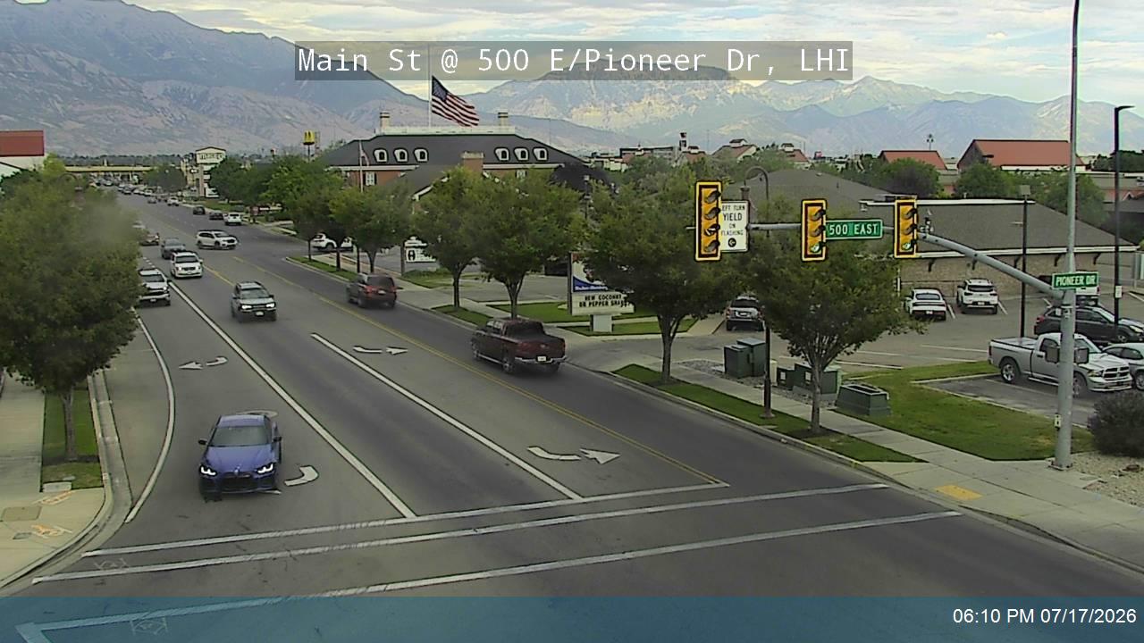 Main St traffic camera, view north, Lehi, Utah