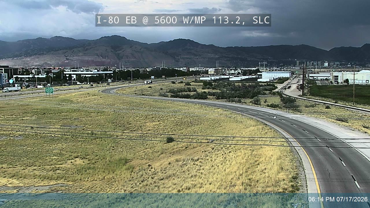 I-80 traffic camera, view east, Salt Lake City