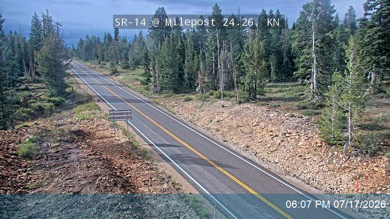 SR-14 @ Milepost 24.26, RN traffic camera, Iron County