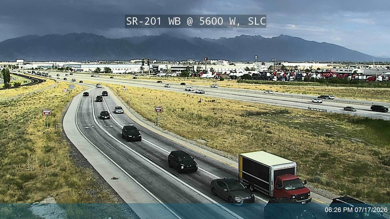 SR-201 traffic camera, view west, Salt Lake City, Utah