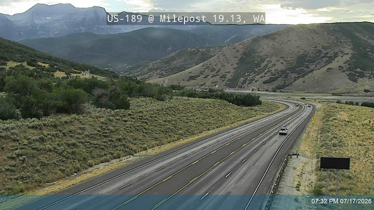 US-189 @ Milepost 19.13, WA traffic camera, Wasatch County