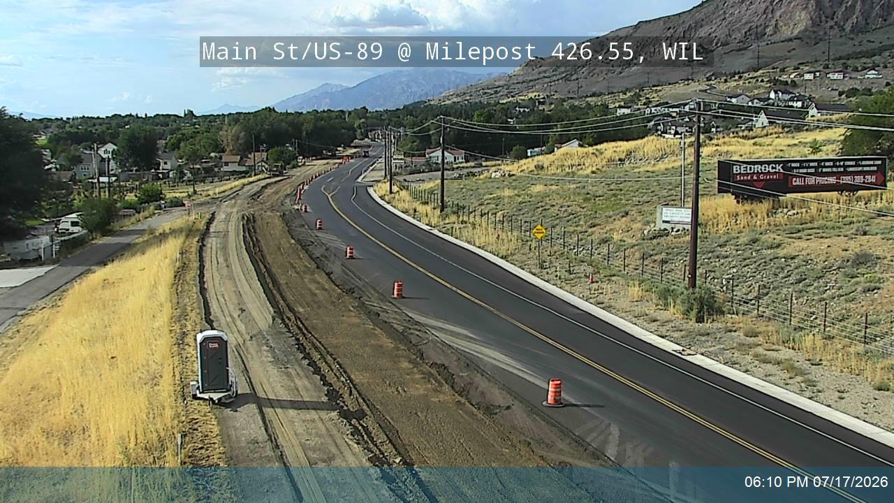 US-89 traffic camera, view south, Willard, Utah