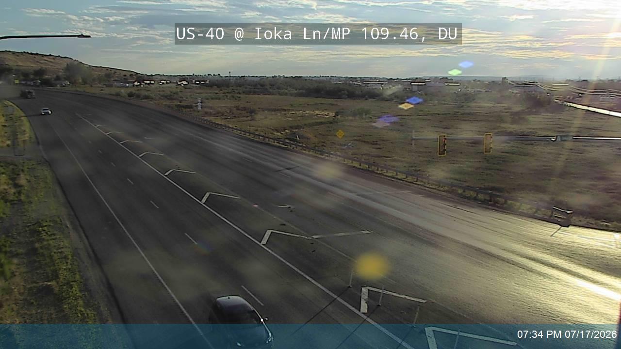 US-40 @ Ioka Ln / SR-87 / MP 109.46, DU traffic camera, Duchesne County