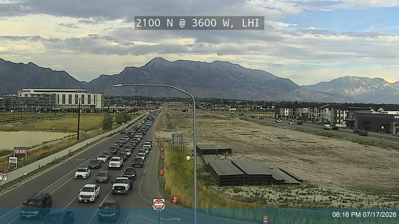 2100 N traffic camera, view west, Lehi, Utah